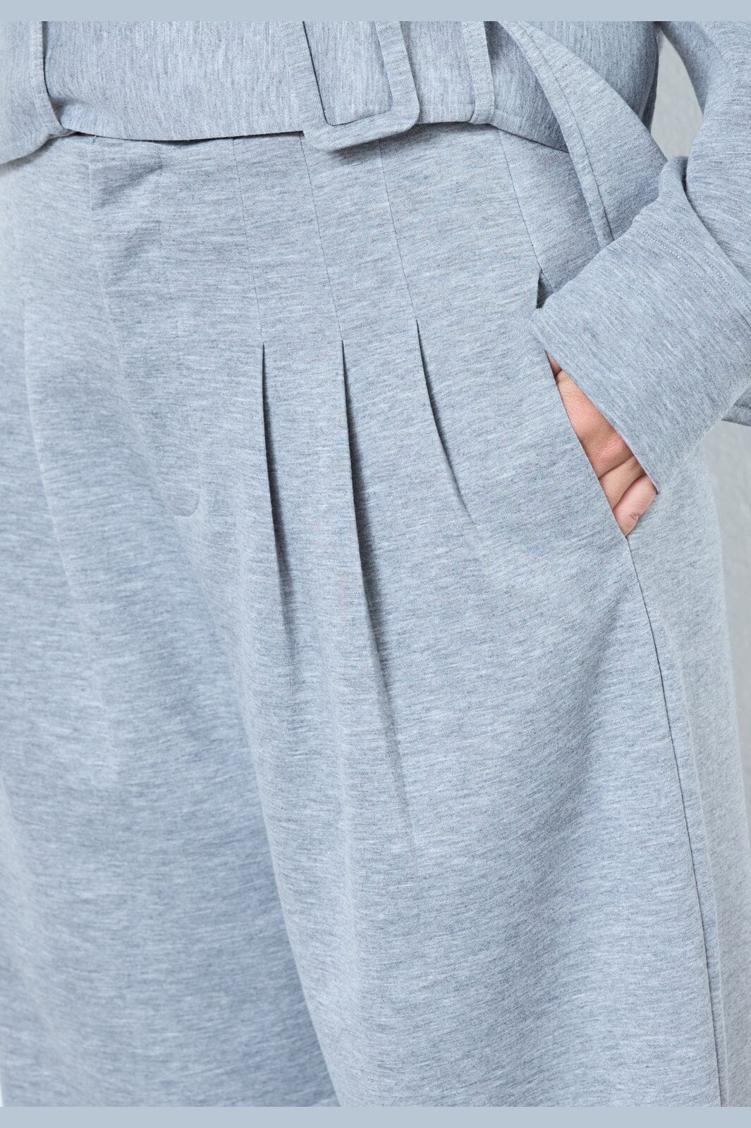 Co´Couture - Lancecc Pleat Sweatpant 41020 - 57 - Grey Melange