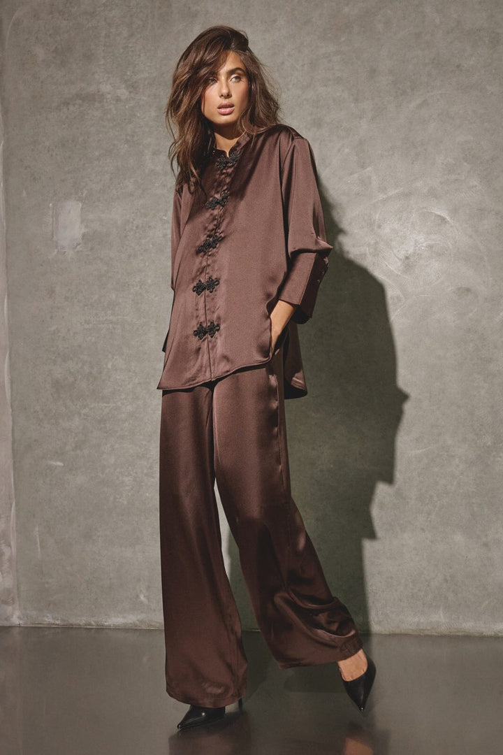 Co´Couture - Lauracc Pant 506625 - 20003 - Dark Brown
