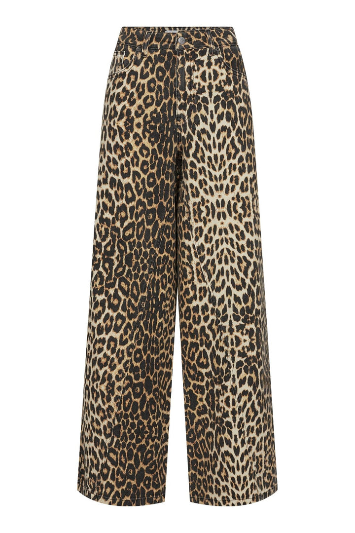 Co´Couture - Leocc Denim Panel Long Pant 31236 - 16 - Khaki Bukser 