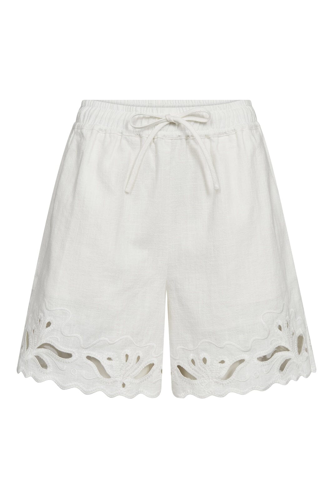 Co´Couture - Litacc Linen Emb Shorts 41196 - 4000 - White