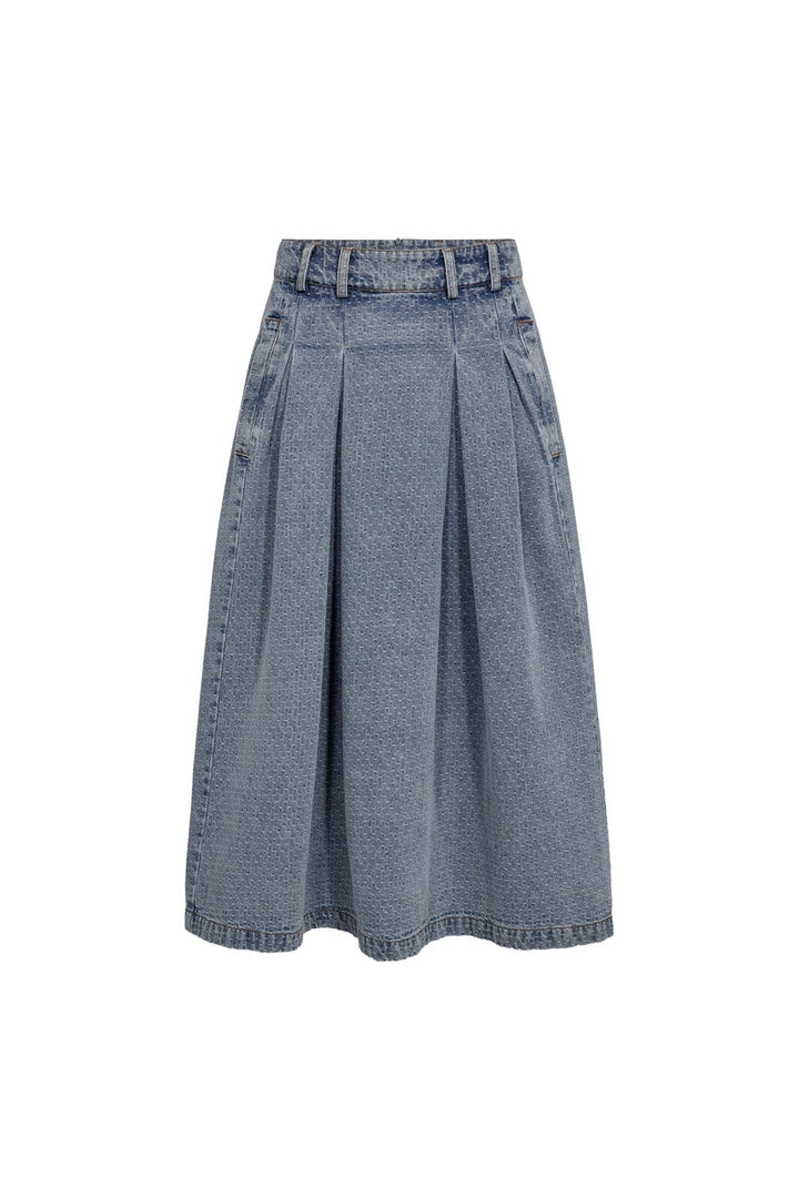 Co´Couture - Lovacc Anya Pleat Skirt 44028 - 552 - Denim Blue
