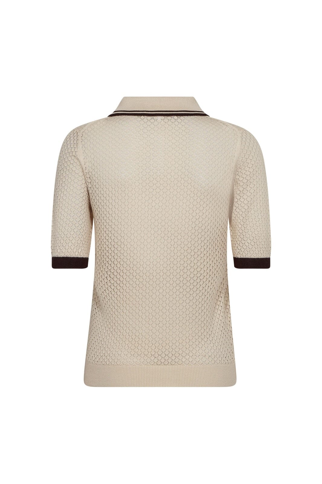 Co´Couture - Luecc Pointelle Polo Knit 42020 - 199 - Bone