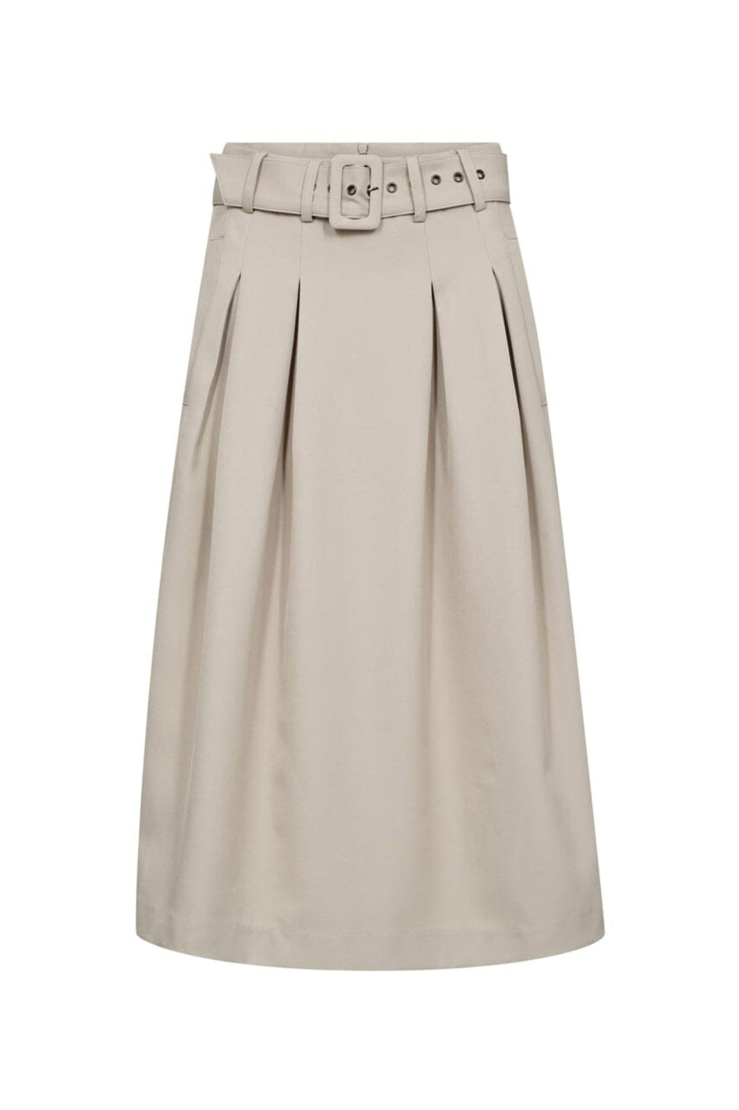 Co´Couture - Lunacc Belt Midi Pleat Skirt 44003 - 2006 - Taupe
