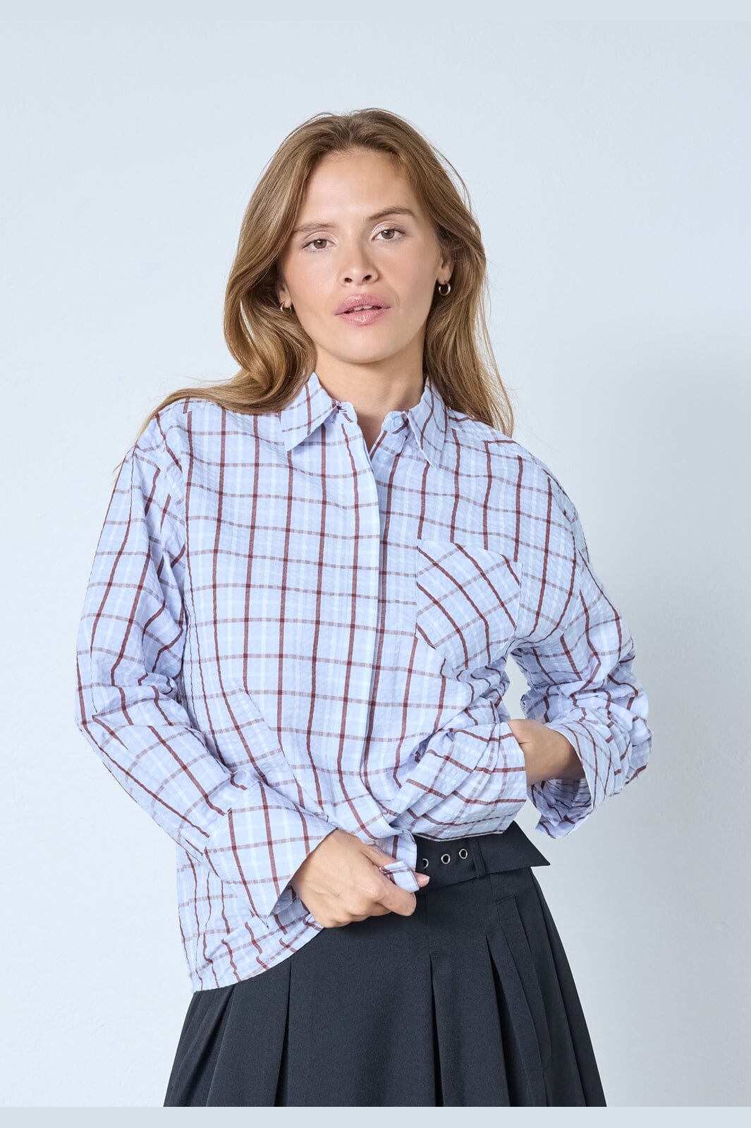 Co´Couture - Mileycc Oversize Shirt 45036 - 23 - Pale Blue