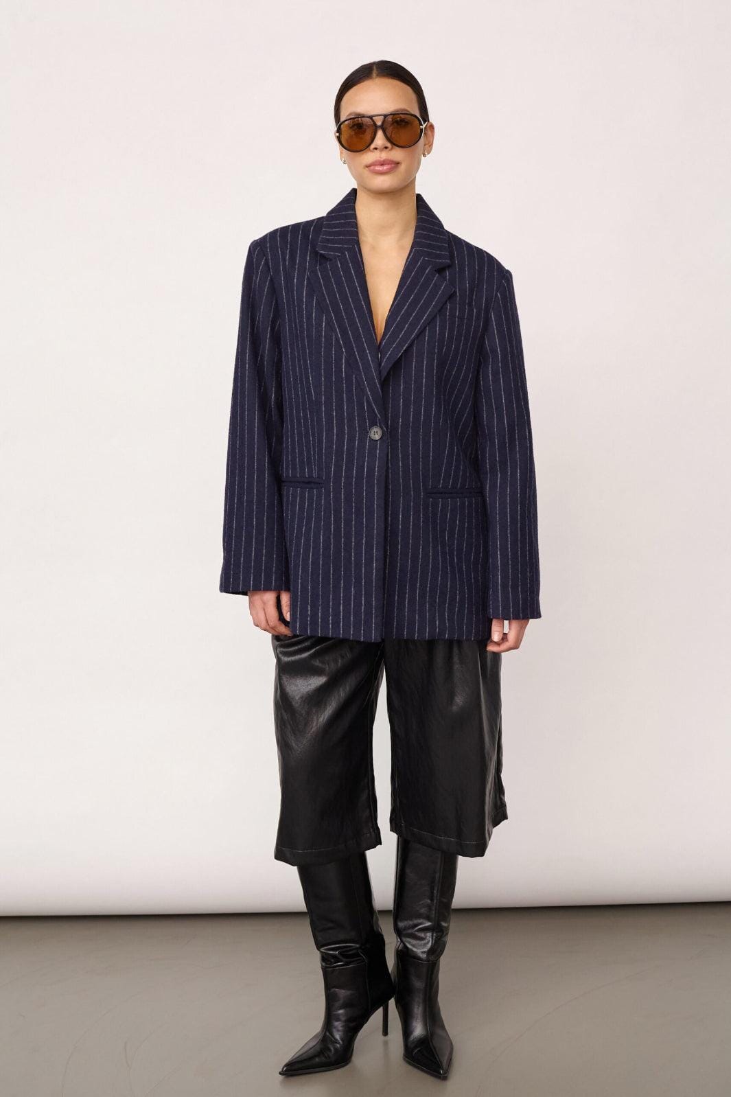 Co´Couture - Naidacc Pin Power Blazer 500133 - 40007 - Navy Blazere 