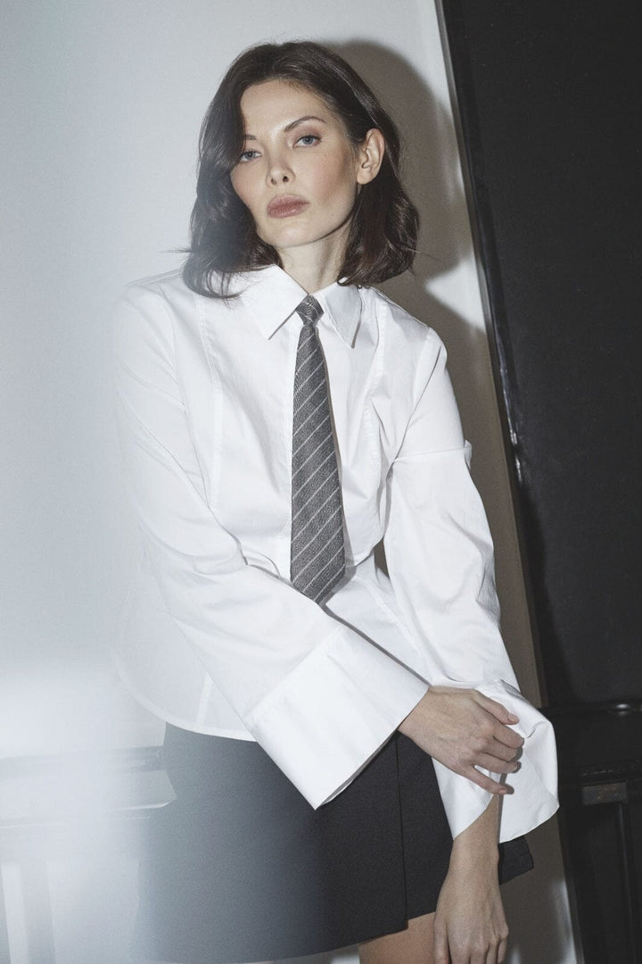 Co´Couture - Nilacc Stripe Tie 39050 - 139 - Mid Grey