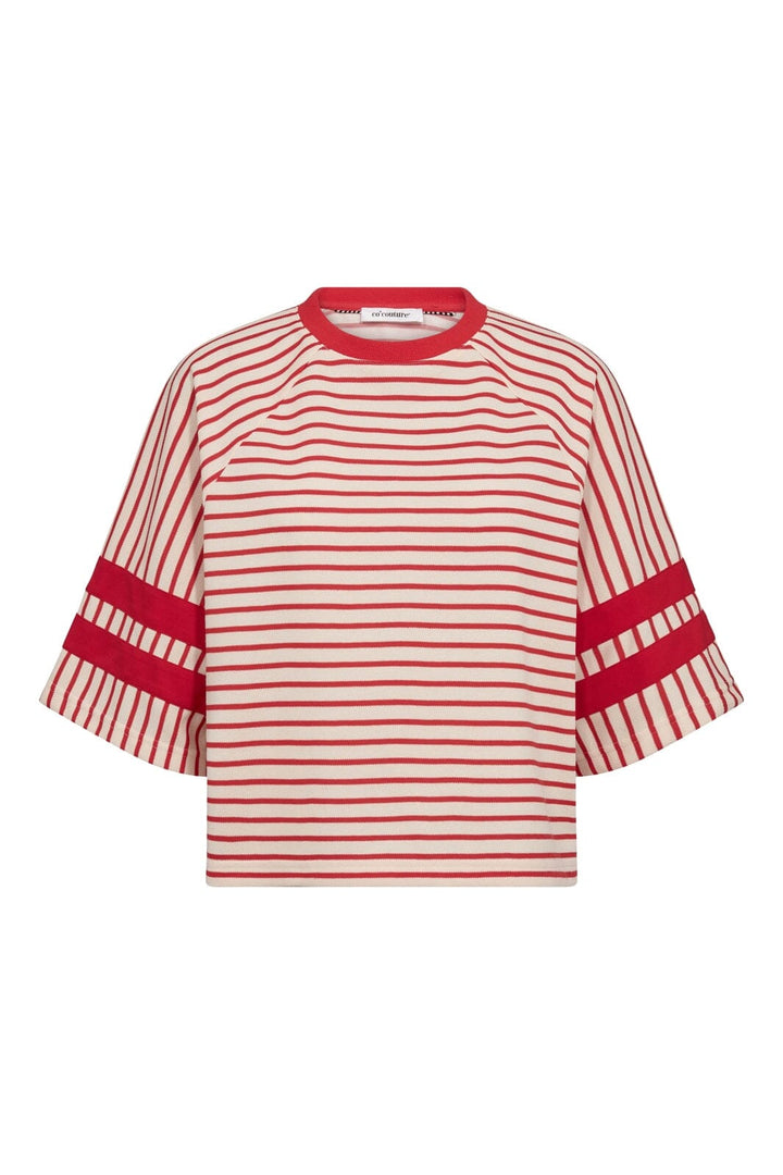 Co´Couture - Normacc Stripe 87 Tee 43025 - 66 - Flame