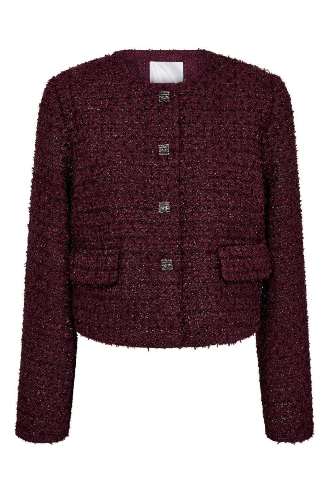 Co´Couture - Peachcc Boucle Jacket 30357 - 67 - Plum Jakker 