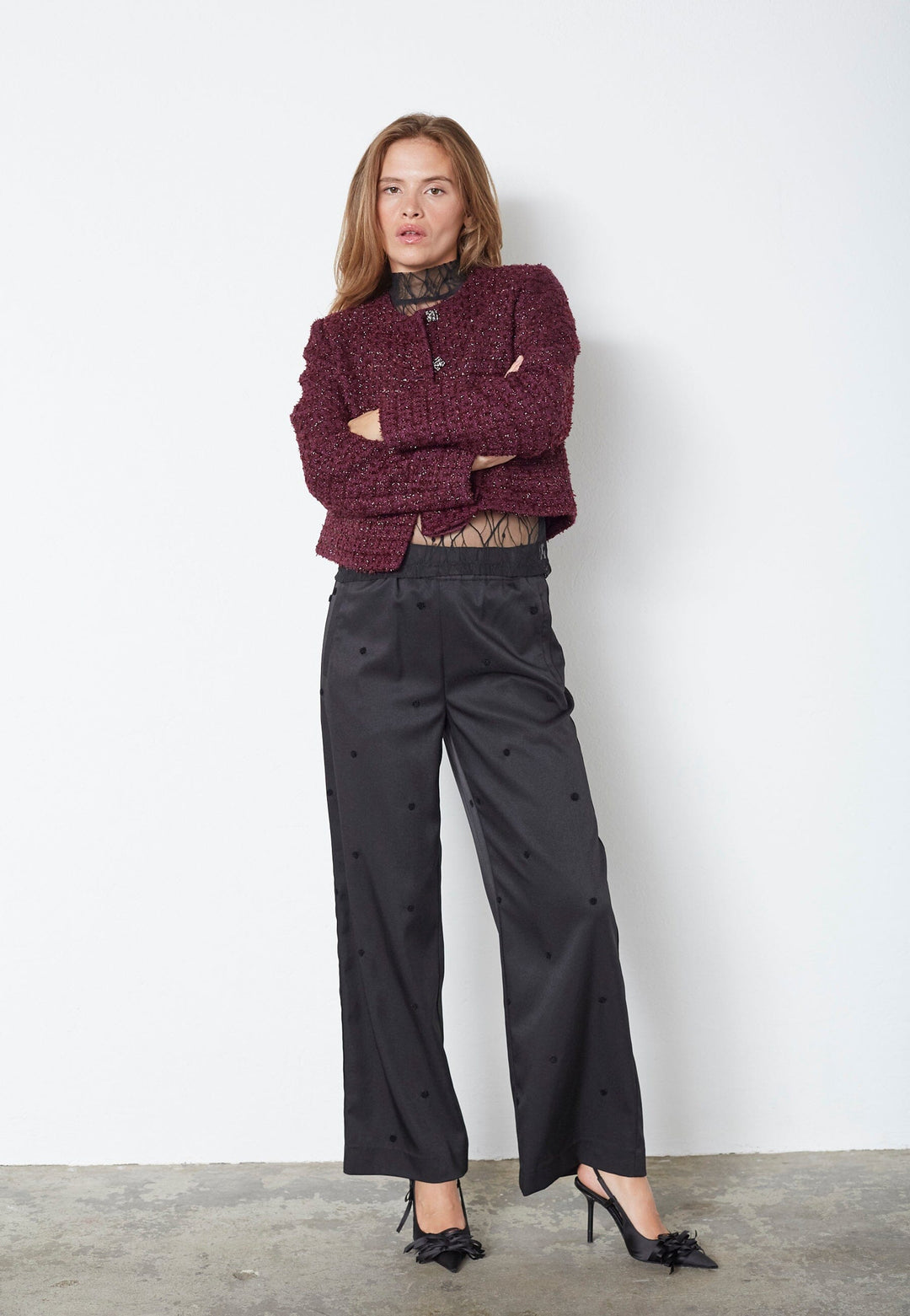 Co´Couture - Peachcc Boucle Jacket 30357 - 67 - Plum Jakker 