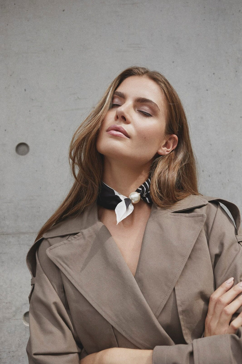 Co´Couture - Pearlcc Scarf 39069 - 30002 - Black Stripe