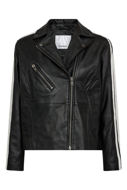 Co´Couture - Phoebecc Leather Race Jacket 30336 - 96 - Black