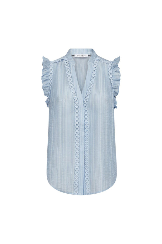 Co´Couture - Reggiecc Frill Top 45120 - 23 - Pale Blue