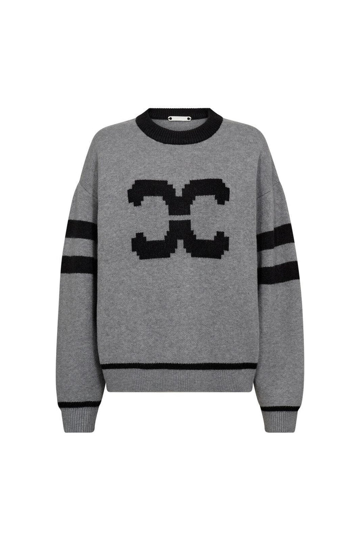 Co´Couture - Rowcc Coco Logo Knit 32214 - 138 - Light Grey