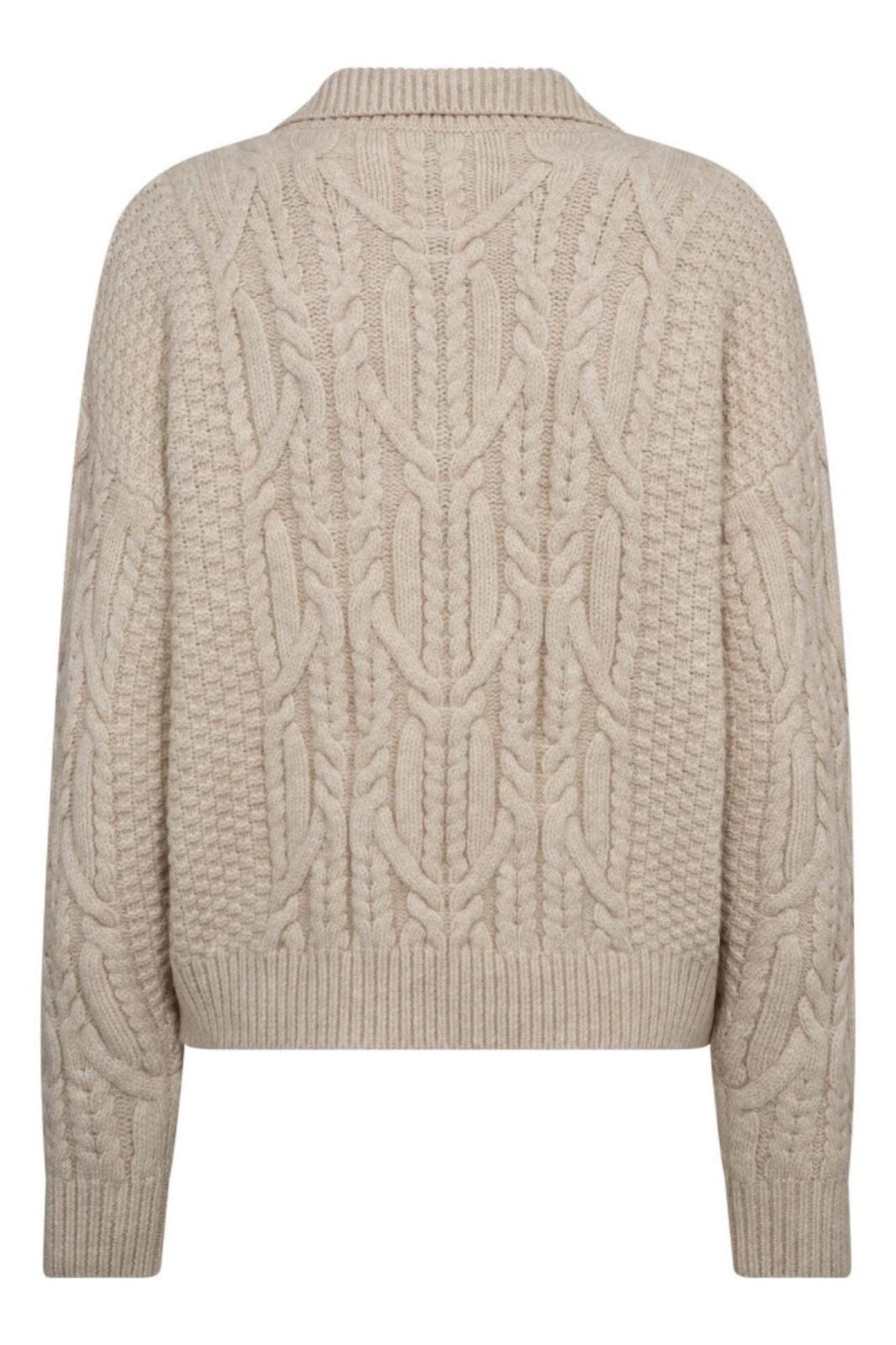 Co´Couture - Rowcc Collar Cable Knit 32204 - 100 - Creme