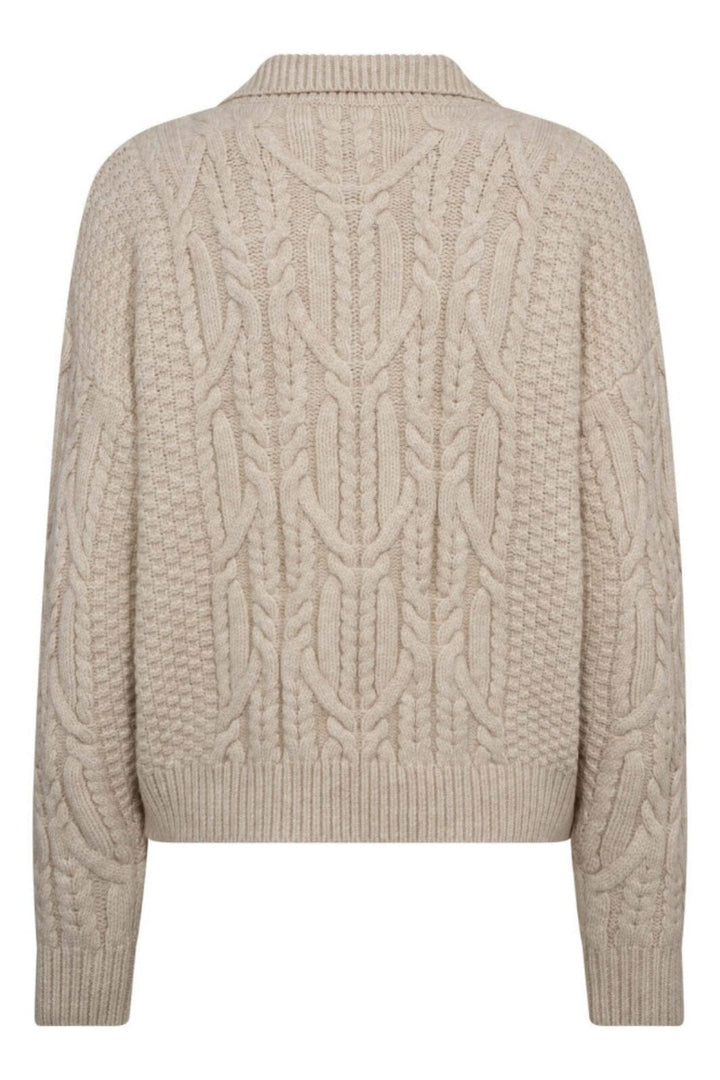 Co´Couture - Rowcc Collar Cable Knit 32204 - 100 - Creme
