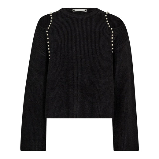 Co´Couture - Rowcc Rib Pearl Knit 32216 - 96 - Black