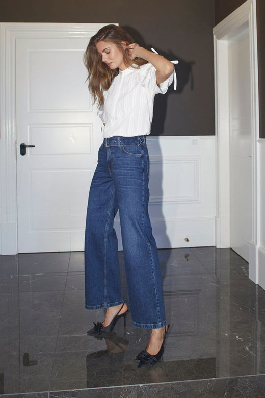 Co´Couture - Rumicc Belt Jeans 31662 - 555 - Dark Denim Bukser 