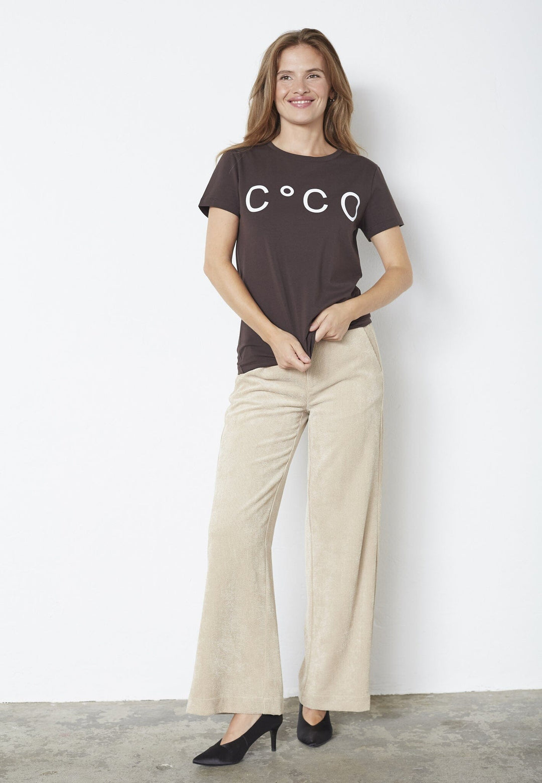 Co´Couture - Signaturecc New Tee 33200 - 145 - Dark Brown T-shirts 