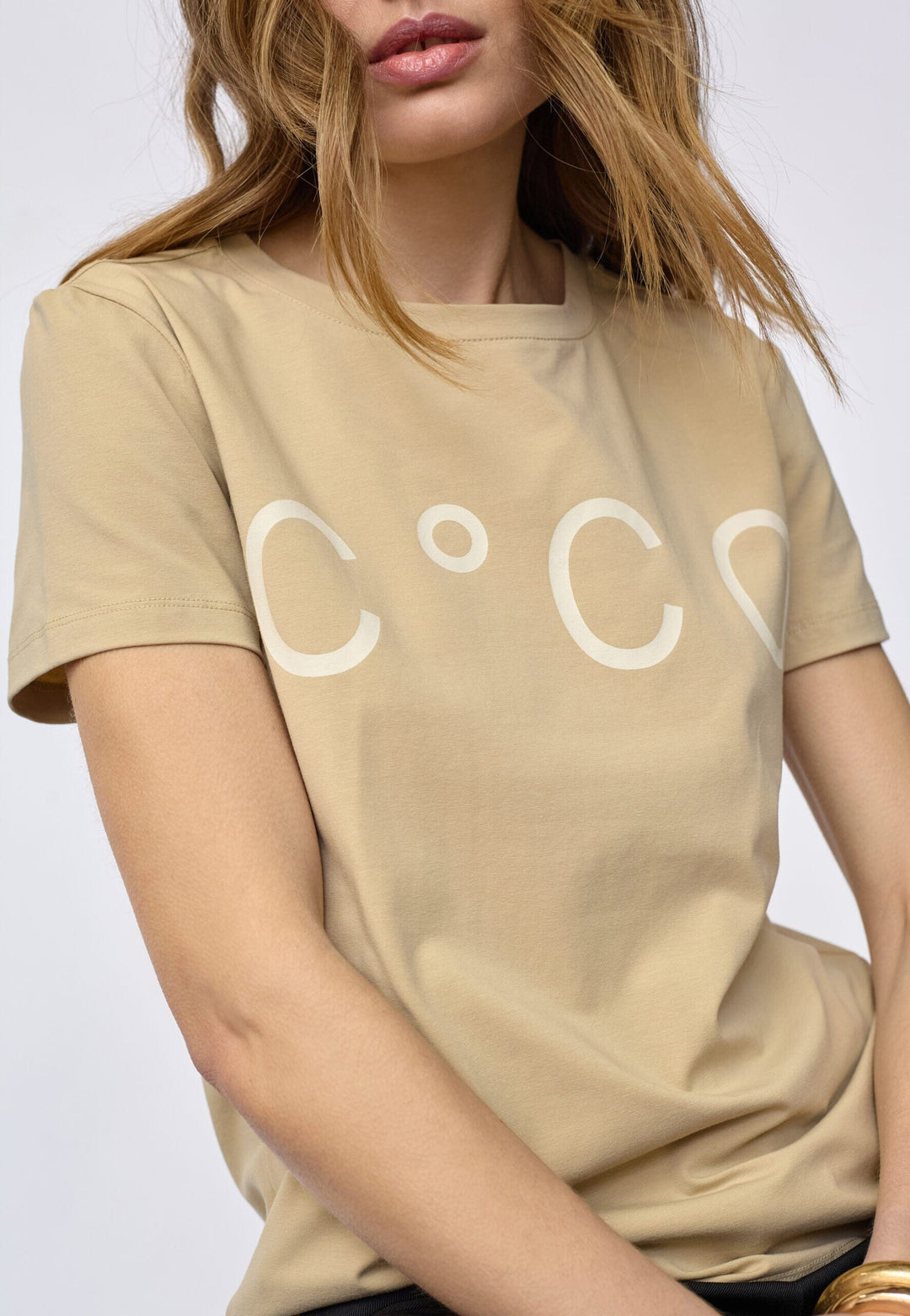 Co´Couture - Signaturecc New Tee 33200 - 320 - Bisquit T-shirts 