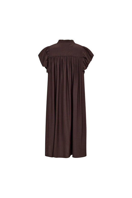 Co´Couture - Sunrisecc Frill Crop V-Dress 46101 - 145 - Dark Brown