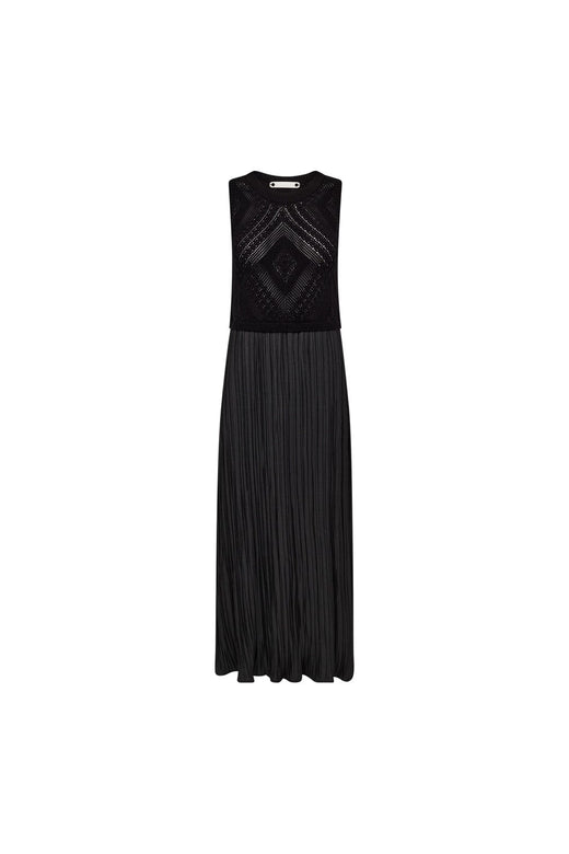 Co´Couture - Tammycc Plissé Mix Dress 46059 - 96 - Black