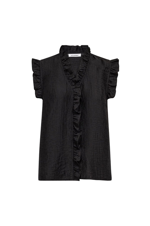 Co´Couture - Tassycc Frill Top 45161 - 96 - Black