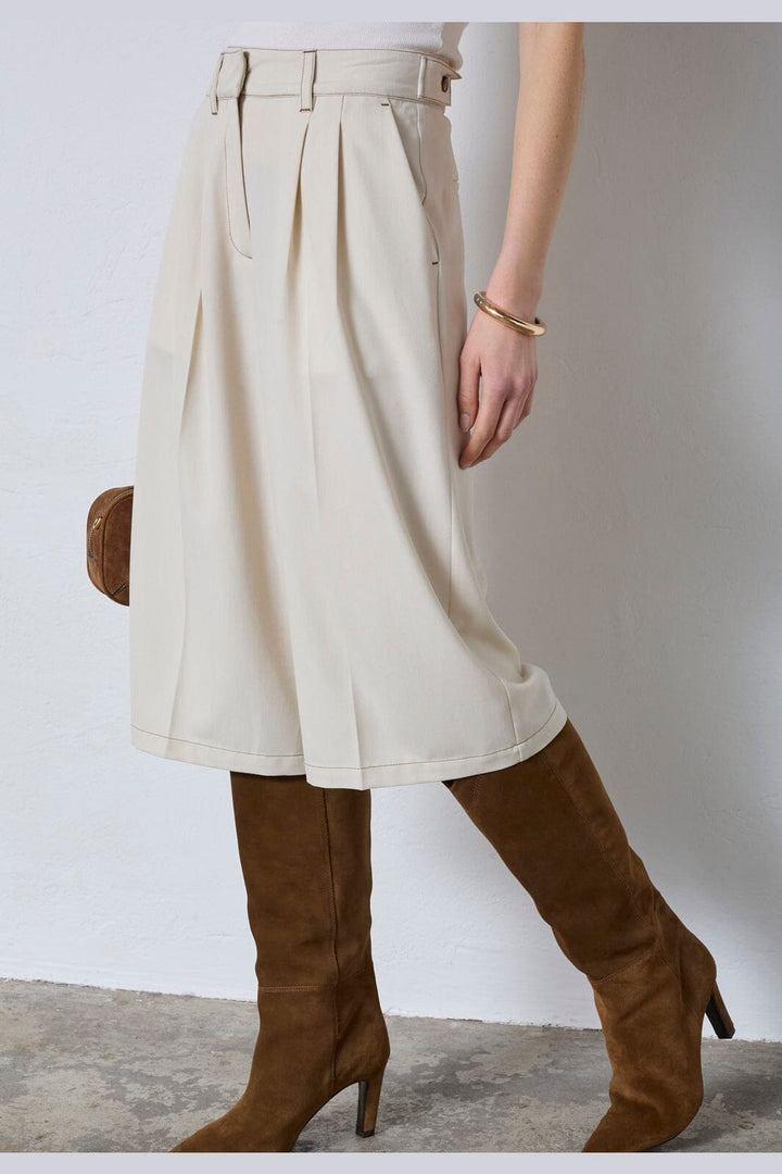 Co´Couture - Terrycc Pleat Bermuda 41205 - 320 - Bisquit