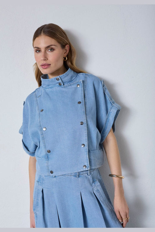 Co´Couture - Tillycc Vest 40050 - 114 - Fade Denim