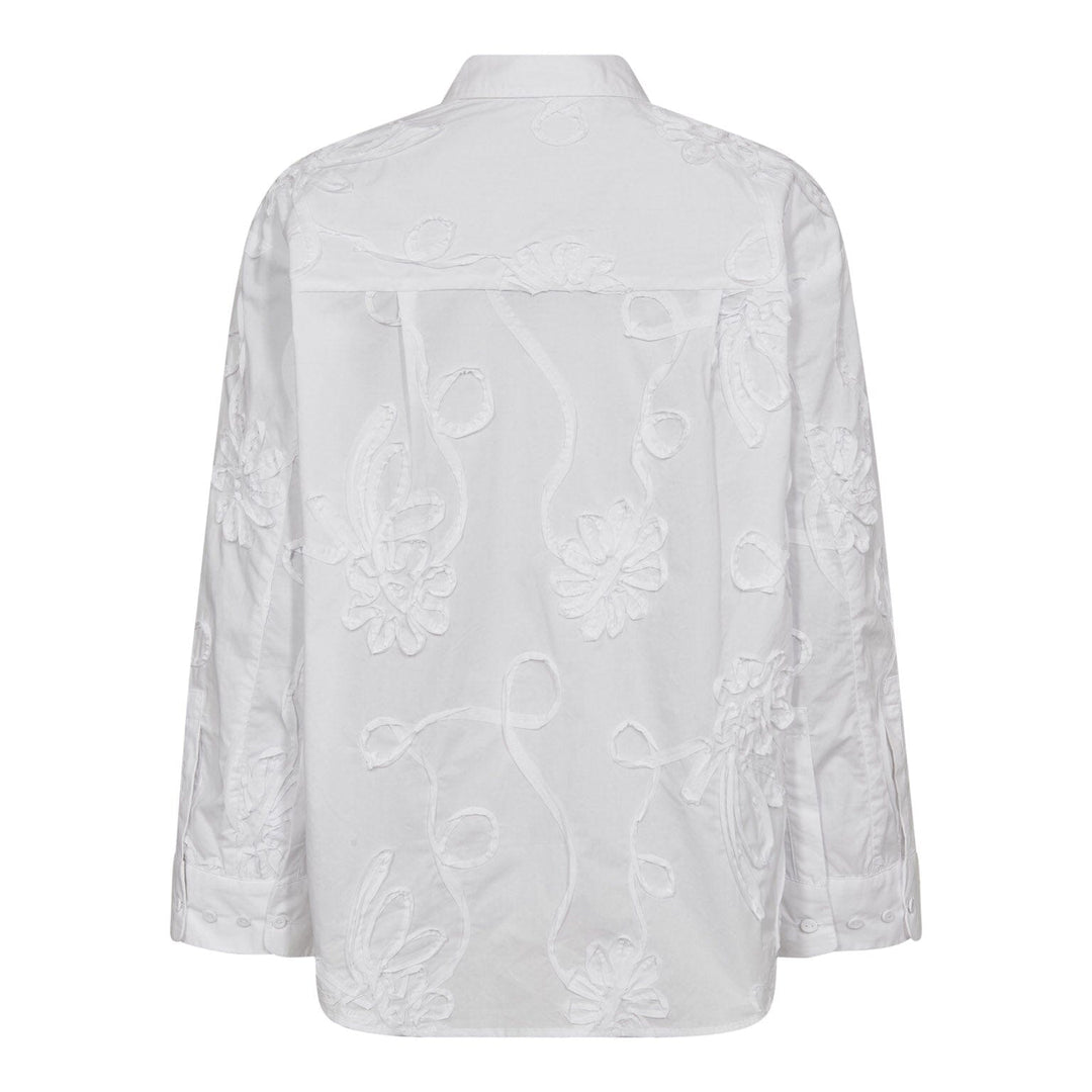 Co´Couture - Xaviercc Flower Shirt 45047 - 4000 - White Skjorter 