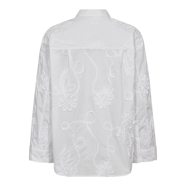 Co´Couture - Xaviercc Flower Shirt 45047 - 4000 - White Skjorter 