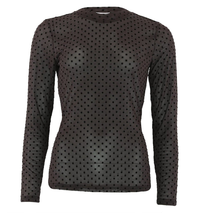 Continue - Anni Mesh 15107 - Brown With Black Dot Bluser 