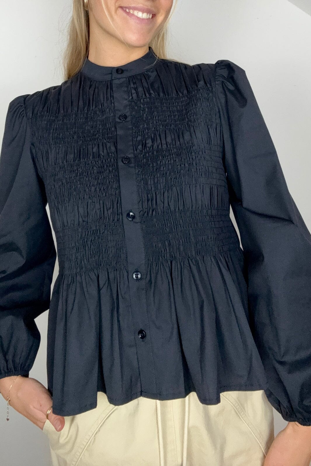 Continue - Chloe Cotton 15061 - 201 Navy Blue Bluser 