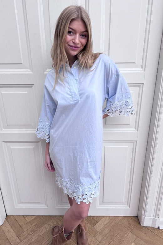 Continue - Klara Embrodery Dress 15188 - Light Blue