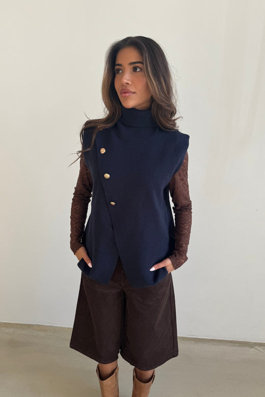 Continue - Lola Vest 15077 - Navy Blue Veste 