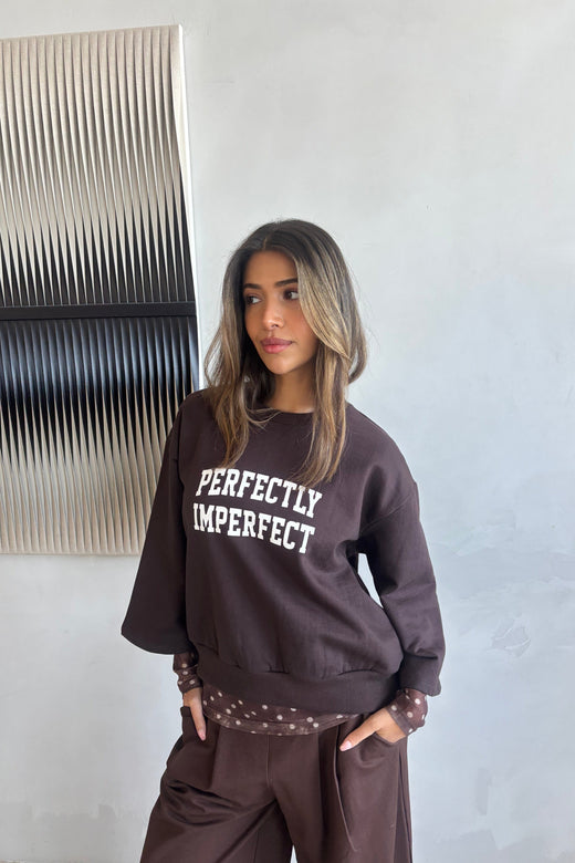 Continue - Sissie Sweat 15350 - Brown Bluser 