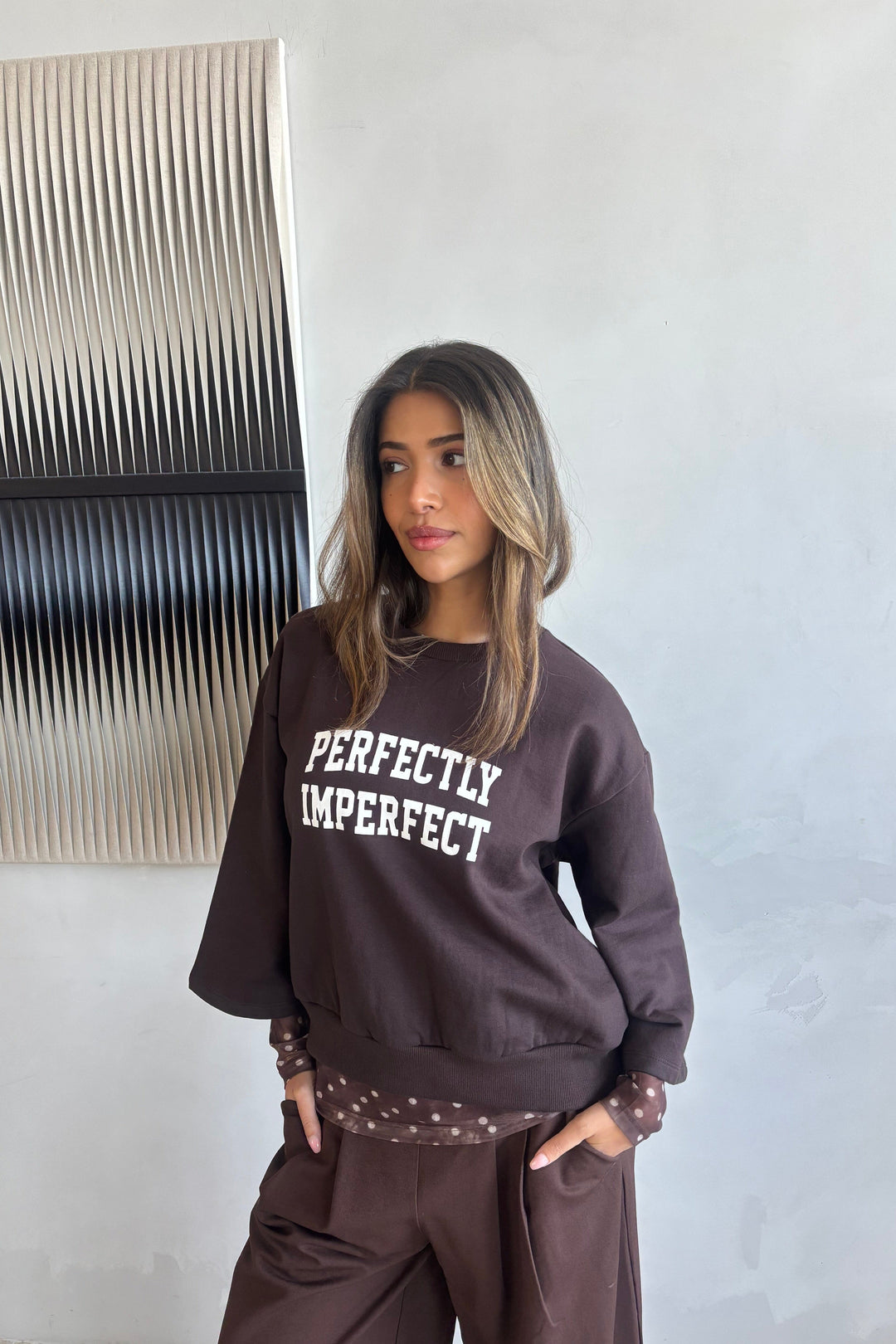 Continue - Sissie Sweat 15350 - Brown Bluser 
