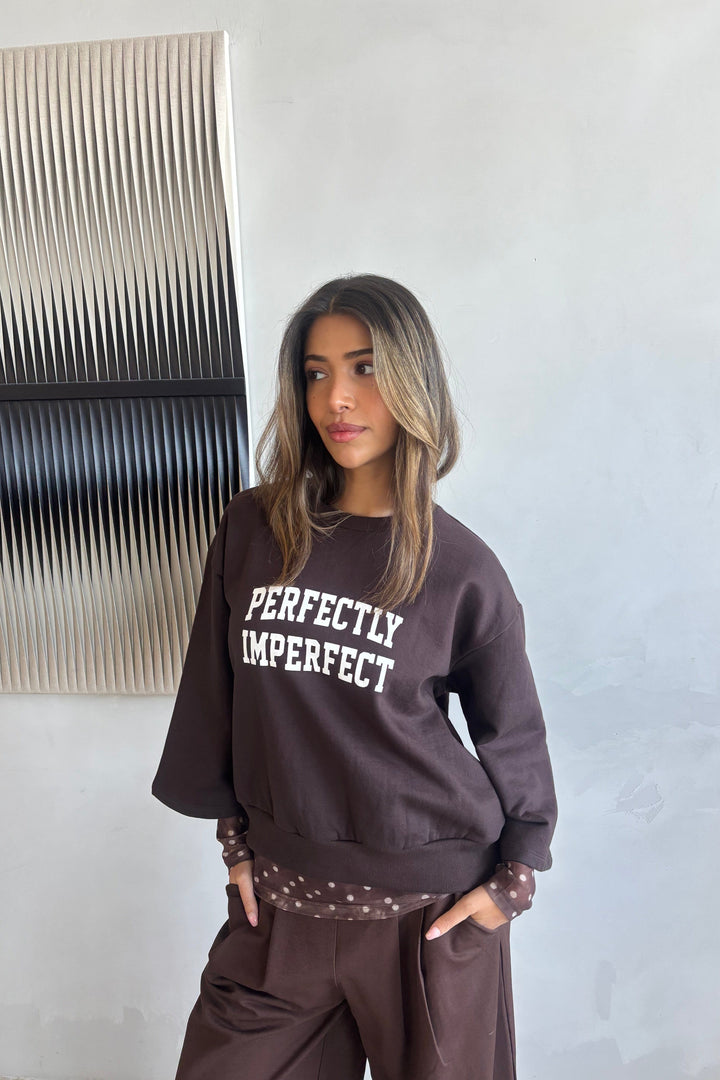 Continue - Sissie Sweat 15350 - Brown Bluser 