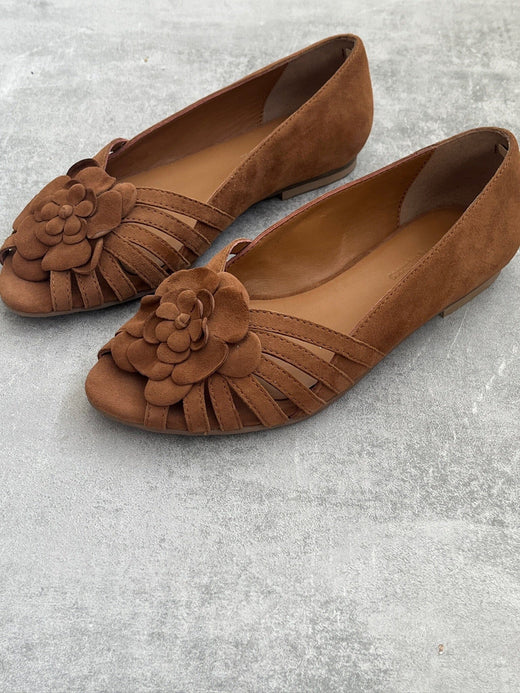 Copenhagen Shoes - La Femme CS8877 - 0241 - Cognac Ballerinaer 