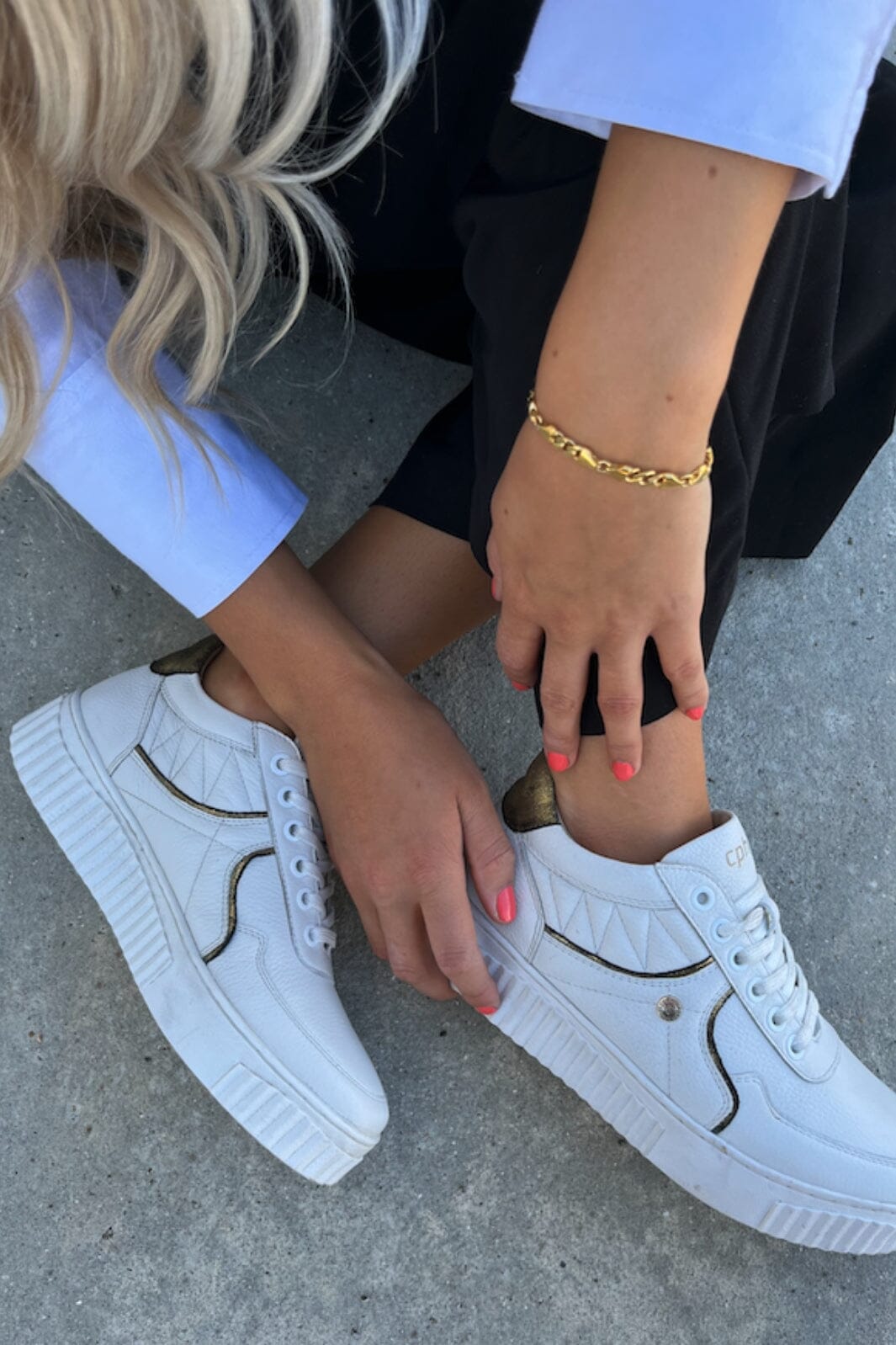 Copenhagen Shoes - Will You Run - 0442 White/Gold Sneakers 