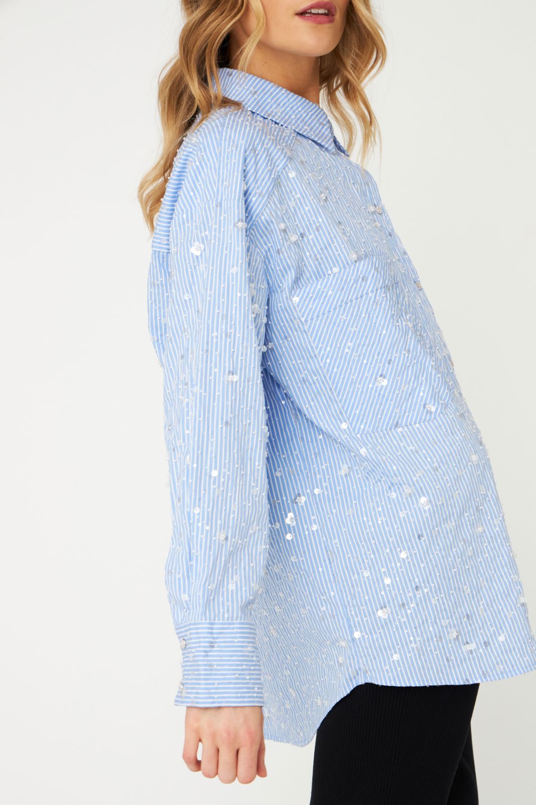 Cras - Ellie Shirt C517 - 8125 Blue Sequin Stripe Skjorter 