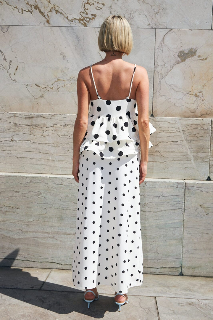 Cras - Joselle Skirt CE1041 - 8143 - 8143 White Polka