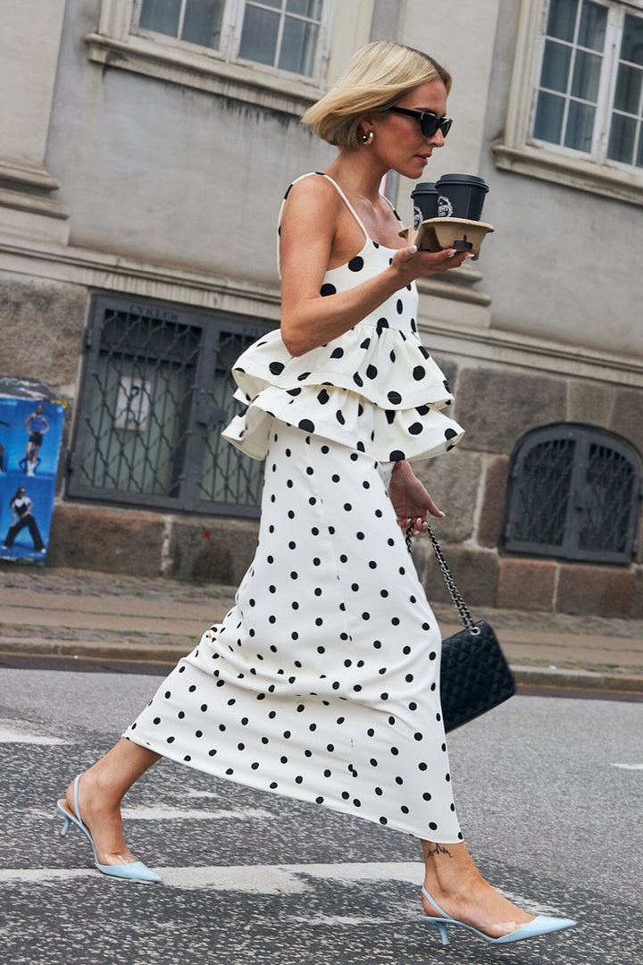 Cras - Joselle Skirt CE1041 - 8143 - 8143 White Polka