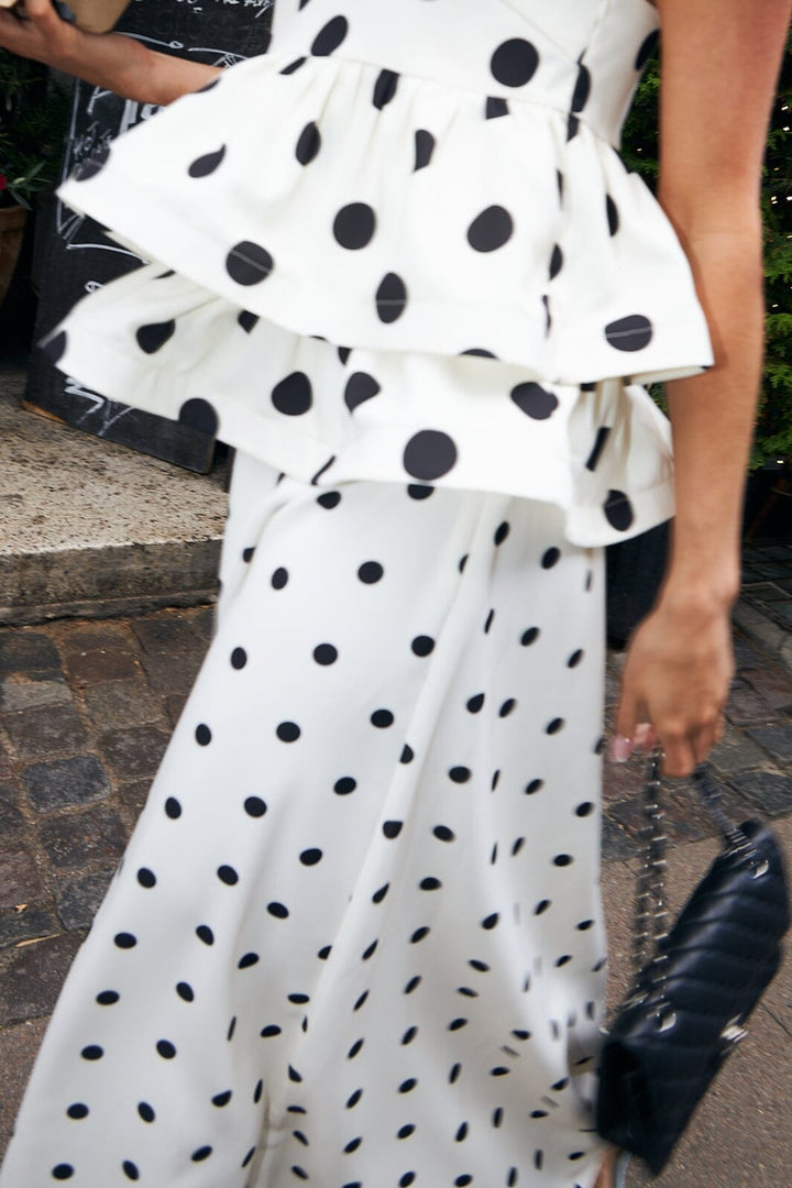 Cras - Joselle Skirt CE1041 - 8143 - 8143 White Polka