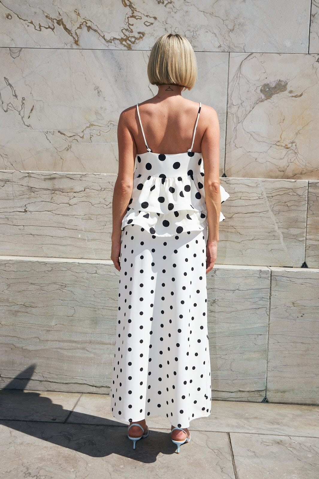 Cras - Joselle Top CE1038 - 8141 - 8141 White Polka Grande