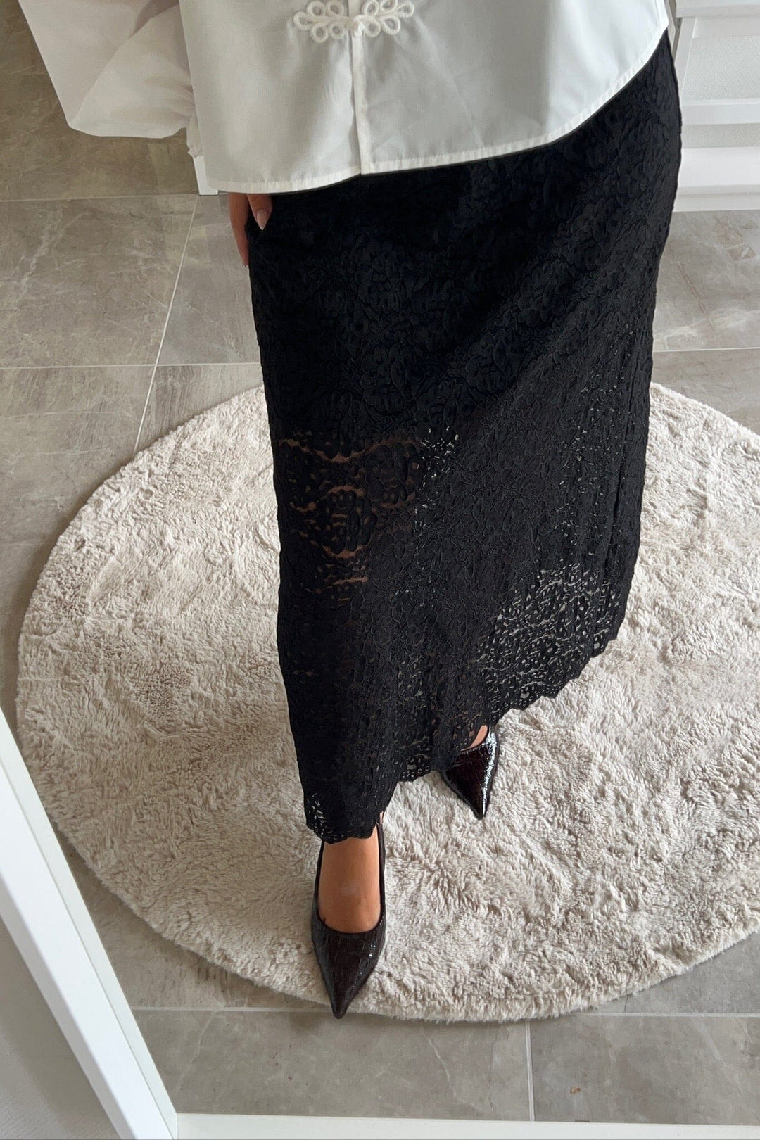 Dear Molly - Lace Skirt Ch171734b - Black Nederdele 