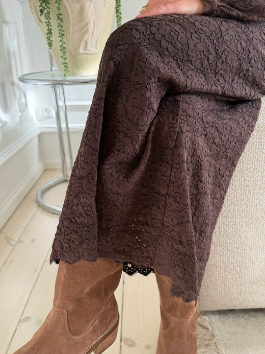 Dear Molly - Lace Skirt Ch171734b - Chocolate Brown Nederdele 