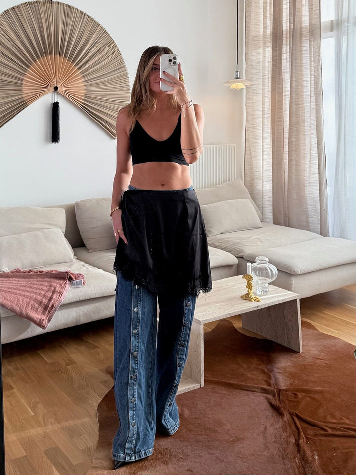 Dear Molly - Lace Wrap Skirt - Black Nederdele 