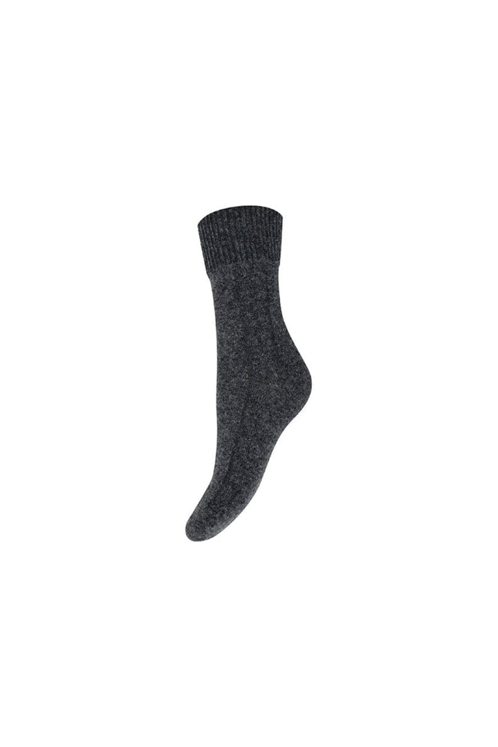 Decoy - Cosy Ankle Sock 37320-75 - 1130 - Mørk Grå Melange Strømper 
