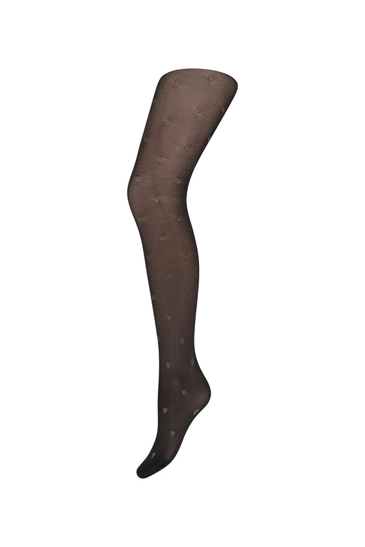 Decoy - Tights Gold Hearts 30Den 16135-77 - 1102 - Sort Bodystockings 