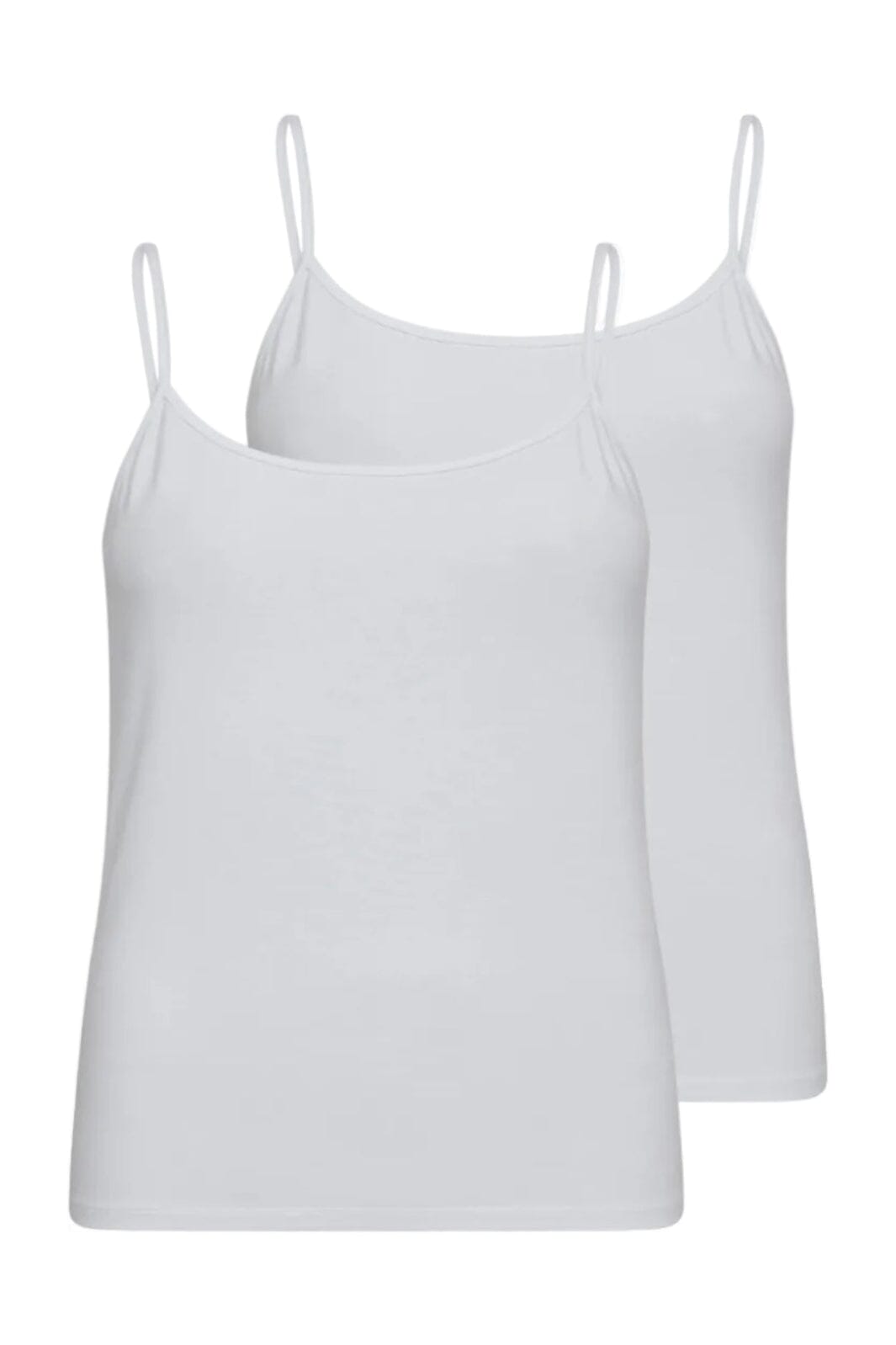 Decoy - Top Narrow Straps 2-Pack 8600-19 - 1 - Hvid Toppe 